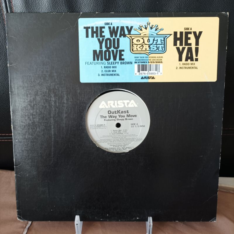 แผ่นเสียง Single 12" OutKast สองเพลงดัง The Way You Move และ Hey Ya! (2003) แผ่น US มือสอง สภาพปก/แผ