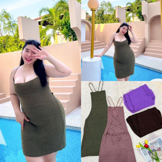 Knit Dress 💜👩🏻‍🦰💗💙 เดรทรุ่นZaraไหมพรม