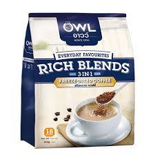 กาแฟสำเร็จรูป 3 in 1 ริชเบลนด์ Owl Rich Blend Freeze Dried Coffee