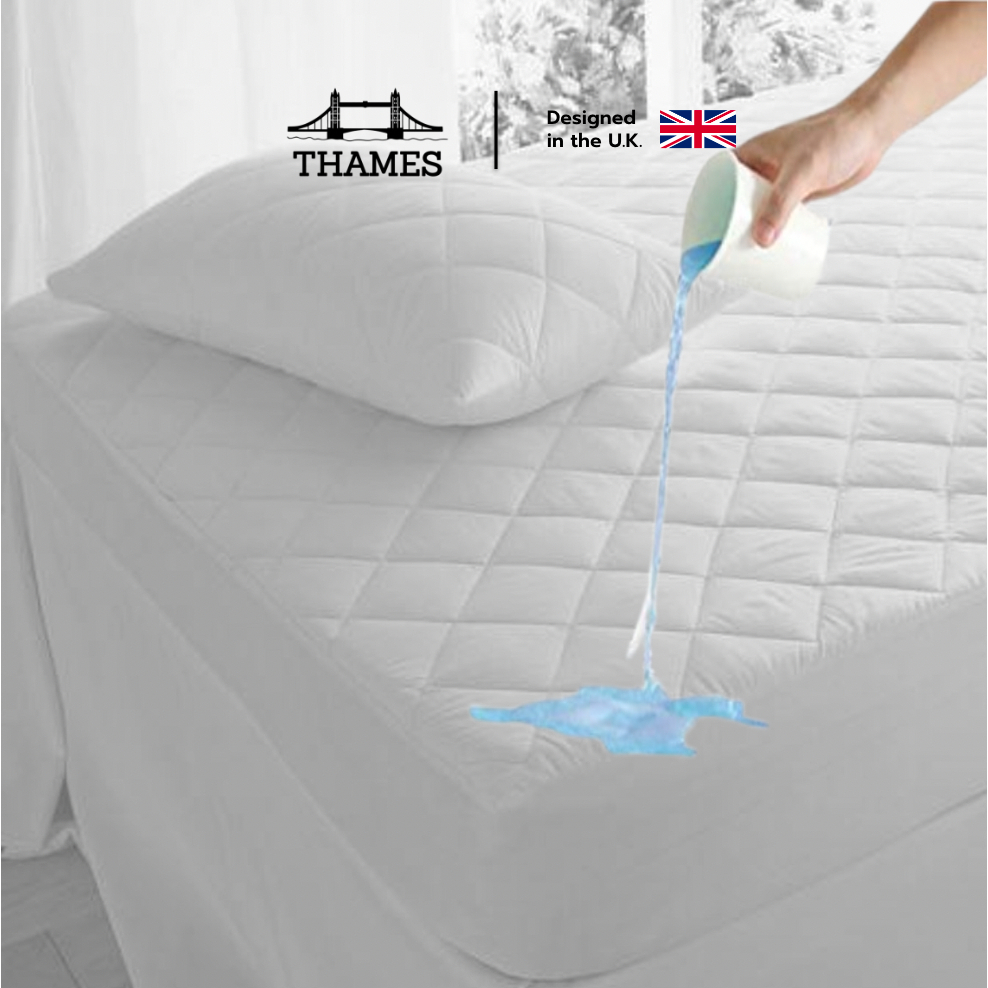 Thames ผ้ารองกันเปื้อนแบบกันน้ำได้ 100% ที่นอน Premium Supersoft Protector กันฉี่