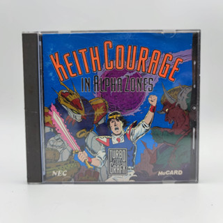 KEITH COURAGE in alpha zones (มีเฉพาะกล่อง) Turbo Grafx HuCard PC Engine PCE สภาพปานกลาง มีกล่องใสสวม เพื่อเก็บสะสมให้