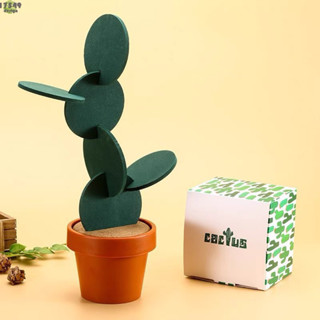 Set แผ่นรองแก้วCactus ต้นกระบองเพชร กันความร้อนได้ 230องศา