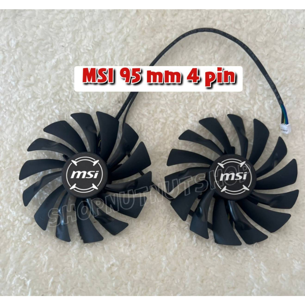 (ของใหม่)พัดลมระบายความร้อนการ์ดจอ MSI &lt;95 mm&gt; (PLD10010S12HH) RX570 580 GTX1060 1070 1080Ti (พร้อมส่ง)