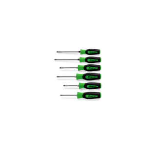 SNAP-ON NO.SGDX60BG Set Screwdriver Combination Instinct Soft Handle Green 6 pcs.Factory Gear By Gear Garage