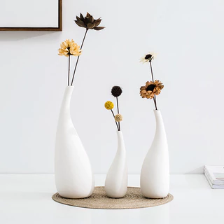 Mixselection แจกันดอกไม้ Vase Ceramics ยให้สวยและทันสมัย มีสามรุ่น ตกแต่งแจกันเซรามิกที่เรียบง่า