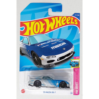 55HW โมเดลรถฮอตวิลมาสด้าขนาดเล็ก Diecast Car Model Hot wheels 🔆 Mazda RX-7 Falken ความยาวรถประมาณ 7.0 ซม พร้อมส่ง