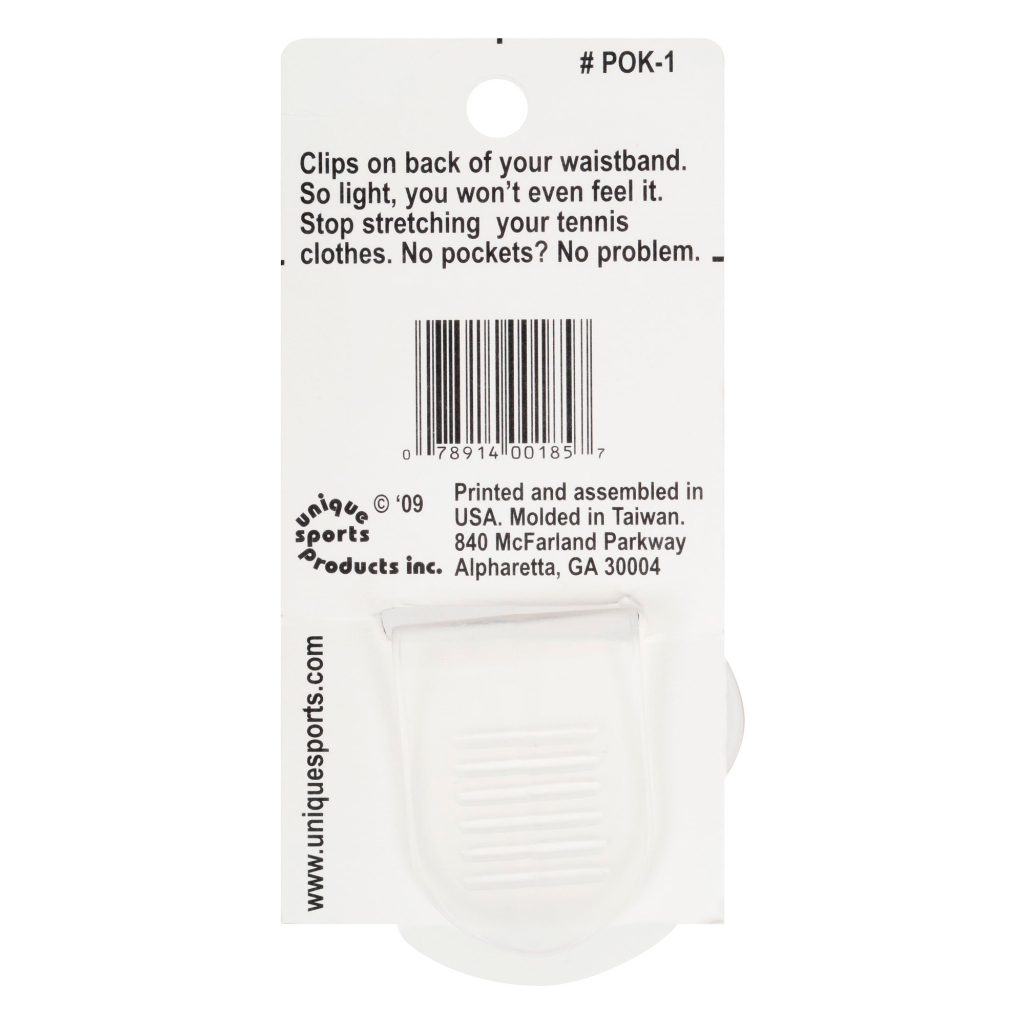 Tourna คลิปหนีบลูกเทนนิส Ball Pocket | Clear ( 078914001857 , POK-1 ) — صورة 2