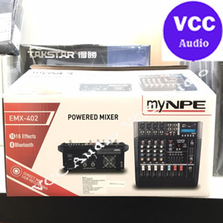 MynpeEMX-402มิกซ์เซอร์อนาล็อกพร้อมเอฟเฟคแท้มีช่องเชื่อมต่อUSBสำหรับเล่นไฟล์WavและMP3อีกทั้งยังรองรับการเชื่อมต่อBluetoot