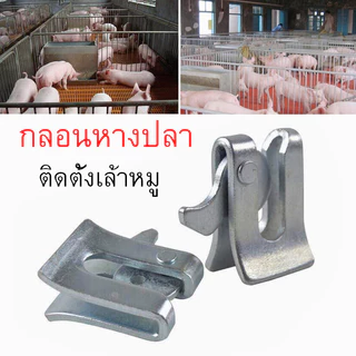 กลอนล็อคกรง หมู สุนัข กลอนคอกหมู ประตู แบบหางปลา Pig Door Latch Lock กลอนหางปลา ตัวล็อค กรงแมว สุนัข