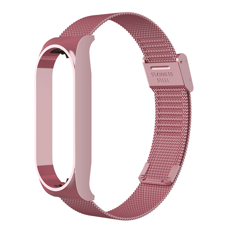 Xiaomi Mi Band 3/4  Mi Band 7 สายโลหะสแตนเลส Xiaomi Mi Band 8/9 สายหัวเข็มขัดสแตนเลส
