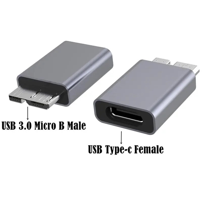 อะแดปเตอร์ USB Type C หญิงไปยัง USB 3.0 Micro B ชายสำหรับ Galaxy S5หมายเหตุ3 Seagate WD Toshiba ฮาร์ดไดรฟ์ภายนอกกล้อง