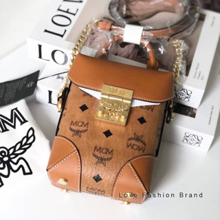 👑ผ่อน0%~แท้100%👑 กระเป๋าสะพาย ใส่โทรศัพท์ Mcm Solfberlin Crossbody sample