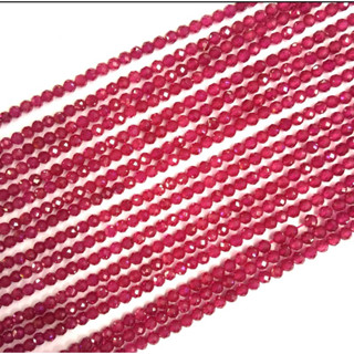 1 ST 15.5cm Long Heated Ruby Polished 2mm-3mm/ Top High Quality Stone / Stone for Jewelry