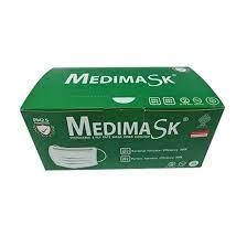 Medimask เมดิแมส หน้ากากอนามัย 3 ชั้น แบบห่วง(สีเขียว)