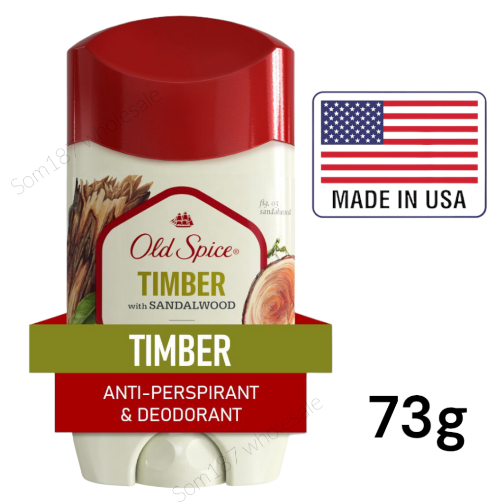 Old Spice Invisible Solid Antiperspirant Deodorant for Men Timber with Sandalwood Scent Inspired by Nature 2.6 oz(73g)