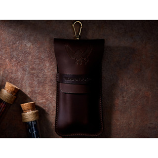 Griffen RPG Double Potion Bag | Large Dice Bag | Brown Leather Bag With Dice Potion Flask Set | Dice | RPG |