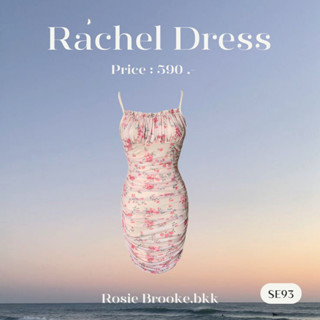 SE93 l RACHEL DRESS เดรสสั้น ผ้าย่น ลายดอก