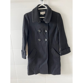 เสื้อโค๊ท ผสมผ้าวูล Wool coat ทรงสวยใส่อุ่น Size M มือสองสภาพดียี่ห้อ G2000