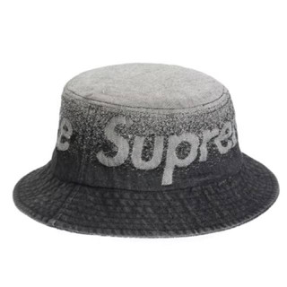 ใหม่พร้อมส่ง ของแท้ หมวก Supreme Fade Jacquard Denim Crusher