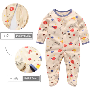 Mamas & Papas ชุดเด็ก ชุดนอนคลุมเท้า เซ็ท 3 ตัว (BOY) Set 2 สินค้าพร้อมส่ง ‼️