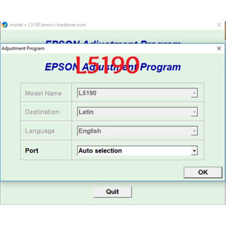 โปรแกรมเครียร์ซับหมึก EPSON  L5190