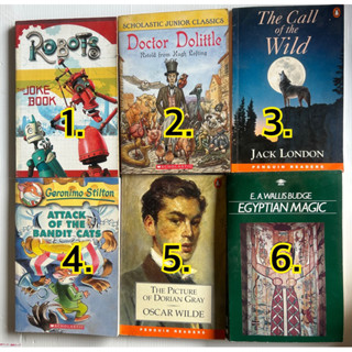 หนังสือฝึกภาษาอังกฤษ Robots Doctor Dolittle The Call of the Wild BANDIT CATS OSCAR WILDE egyptian magic