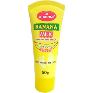 A Bonne Banana Milk Cracked Heel Cream 50g ครีมบำรุงส้นเท้าแตก สูตร บานาน่า มิลค์ 50 กรัม