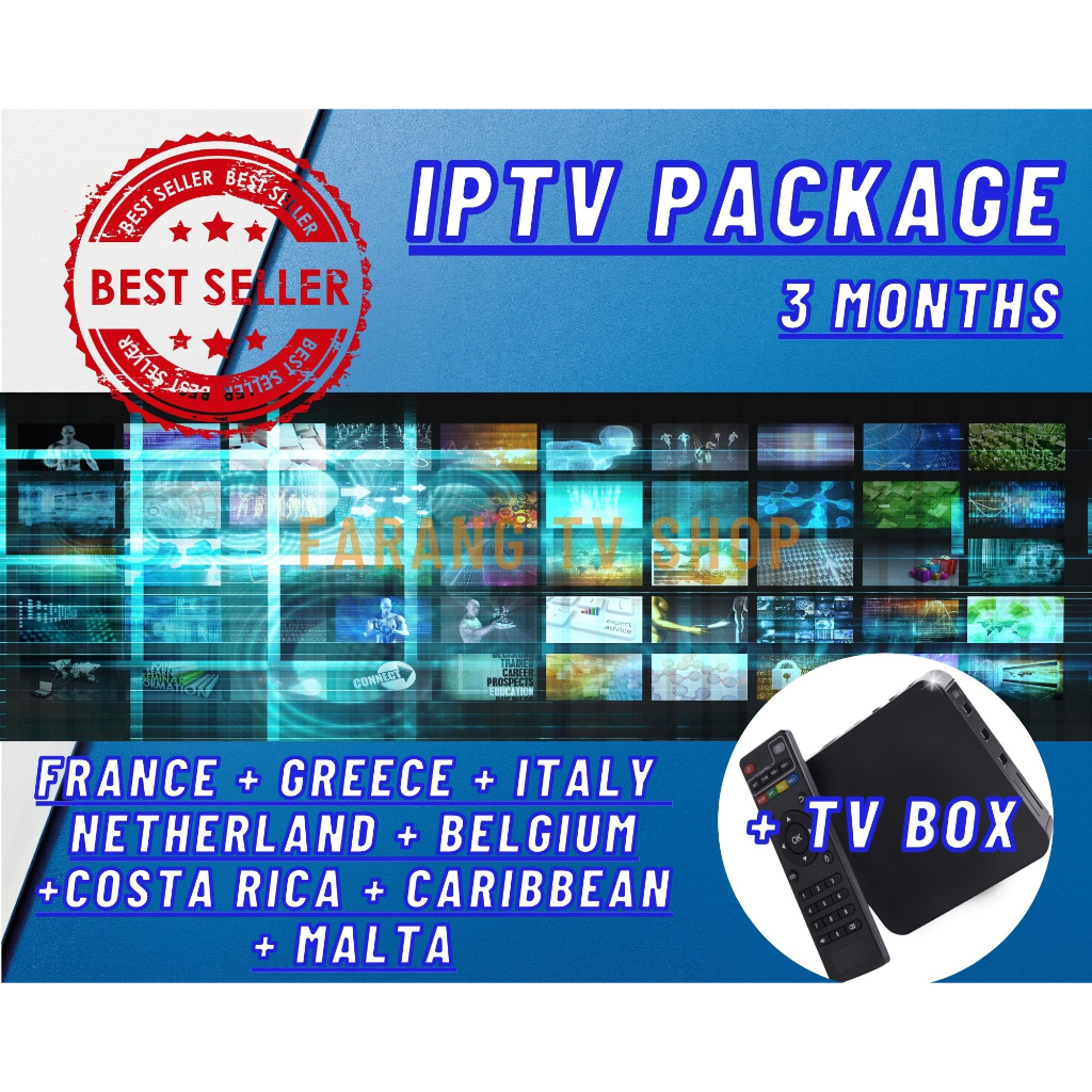 IPTV Package 3 Months With Android TV box , FRANCE ITALY GROUP, TV ONLINE, live Sport events, movies, news and more++