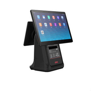 เครื่องขายหน้าร้าน POS เครื่องขายหน้าร้านจอสัมผัส iMin D4-504Android All-In-One POS รุ่น 2 หน้าจอ