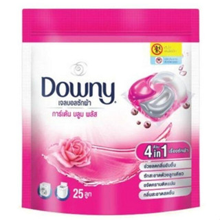 Downy Gel Ball ดาวน์นี่ เจลบอล การ์เด้น บลูม สีชมพู ขนาด 25 ลูก ผลิตภัณฑ์ซักผ้า สูตรเข้มข้นพิเศษ ถุงเติม