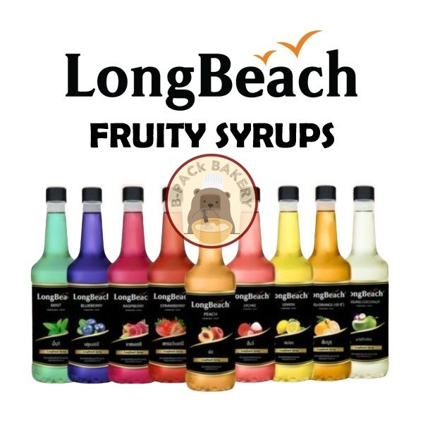ลองบีช ไซรัป น้ำเชื่อม LongBeach Syrup Coffee and Fruity Syrups