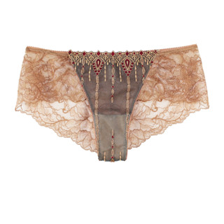 Annebra กางเกงใน ทรงบอยเลค ผ้าลูกไม้ Boyleg Panty รุ่น AU3-807 สีน้ำตาล, สีเทาดำ