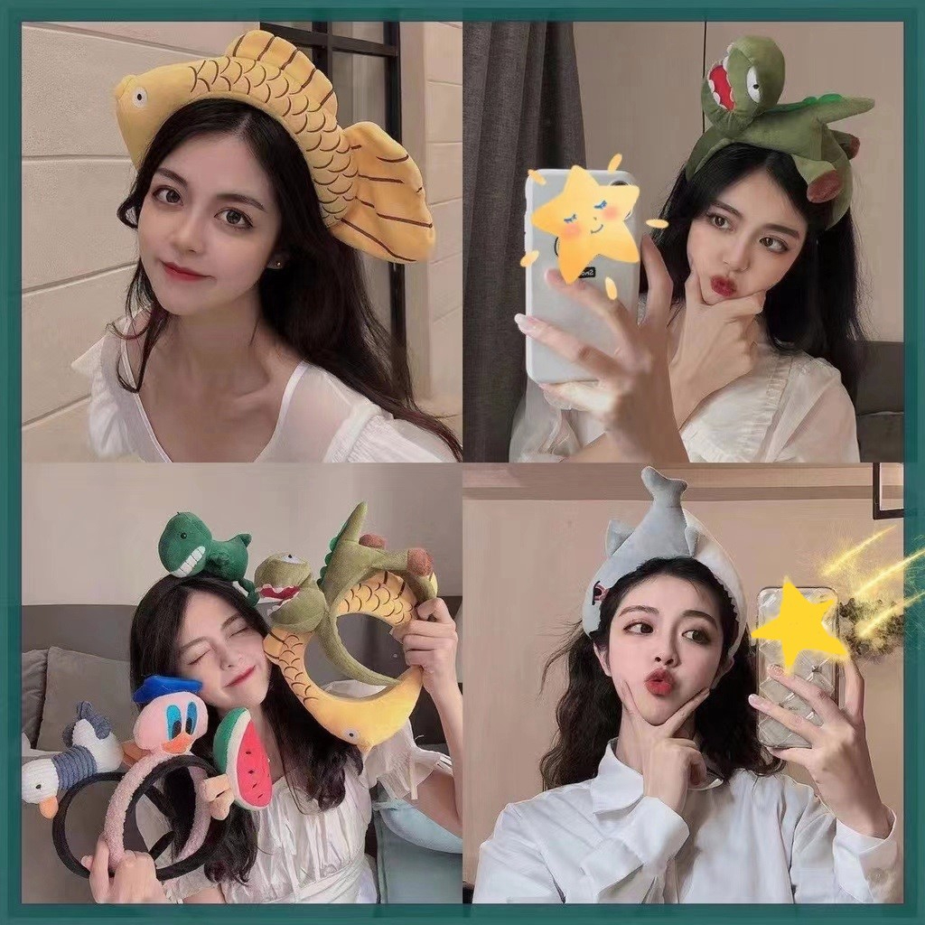 ที่คาดผมการ์ตูน น่ารักๆ ไดโนเสาร์ ปลา ฉลาม ใช้สำหรับคาดผม เครื่องประดับผมแฟชั่นเกาหลี ✨มีสินค้า✨
