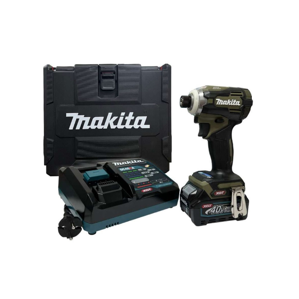 [คอมโบเซ็ต] MAKITA TD001GD105 : ไขควงกระแทกไร้สาย 220 N.m 40Vmax (Olive Collection)