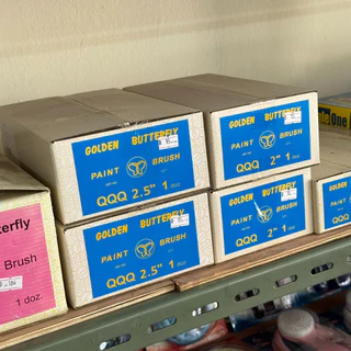 แปรงทาสี QQQ ผีเสื้อ ทำจากขนสัตว์ มีขนาด1"/1.5"/ 2"/2.5"/3"/4" ของเเท้ 100%