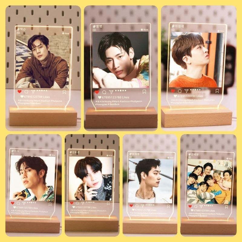 โคมไฟ​ Led​ ​Jackson,​ Mark, แบมแบม&​ GOT7​ (ต่อสาย​ usb)