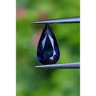 พลอย ไพลิน blue sapphire 0.68 กะรัต (Cts.) เผาเก่า