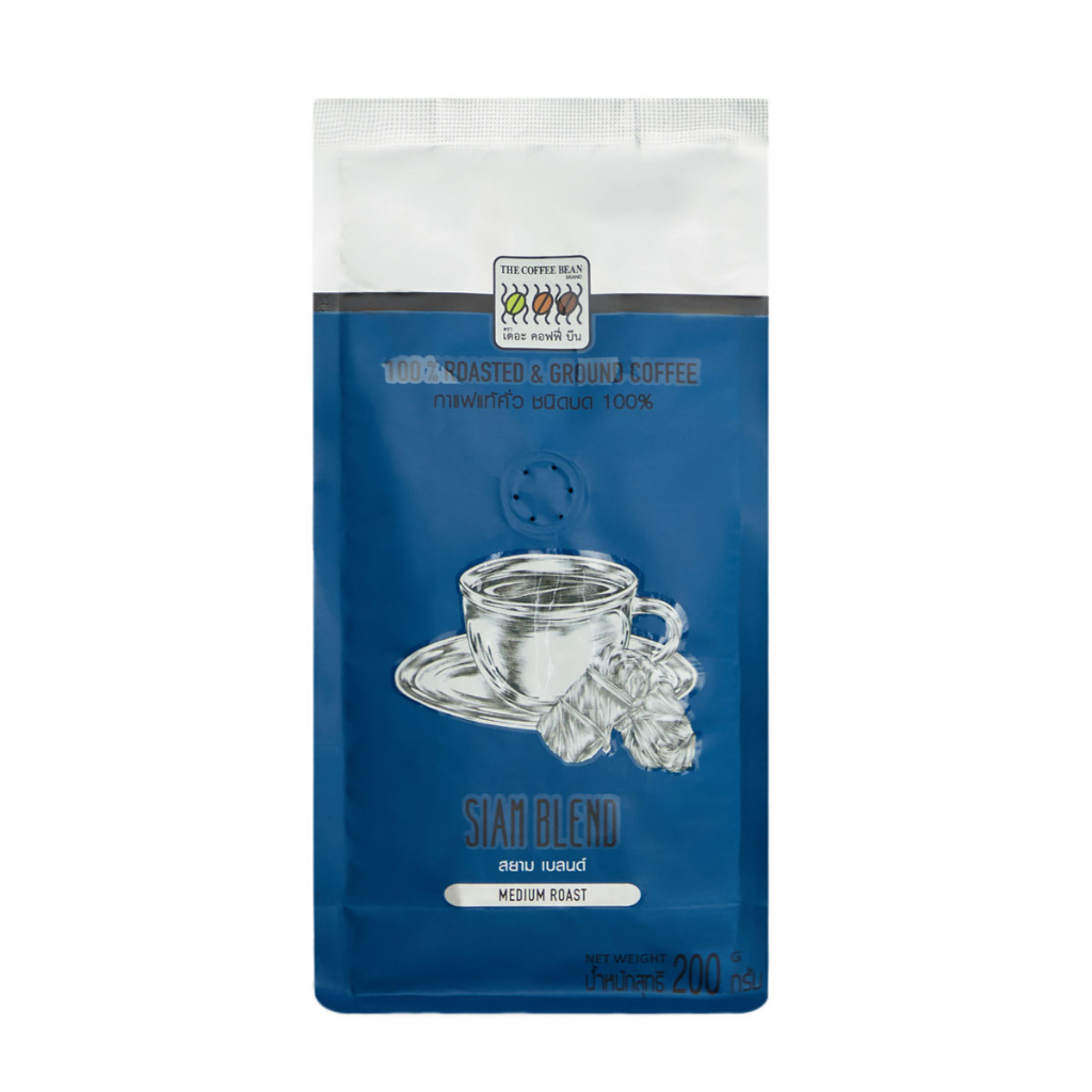 The Coffee Bean กาแฟคั่วบด สยามเบลนด์ (คั่วกลางเกือบเข้ม) 200กรัมx5ซอง (1kg) - รูปที่ 2