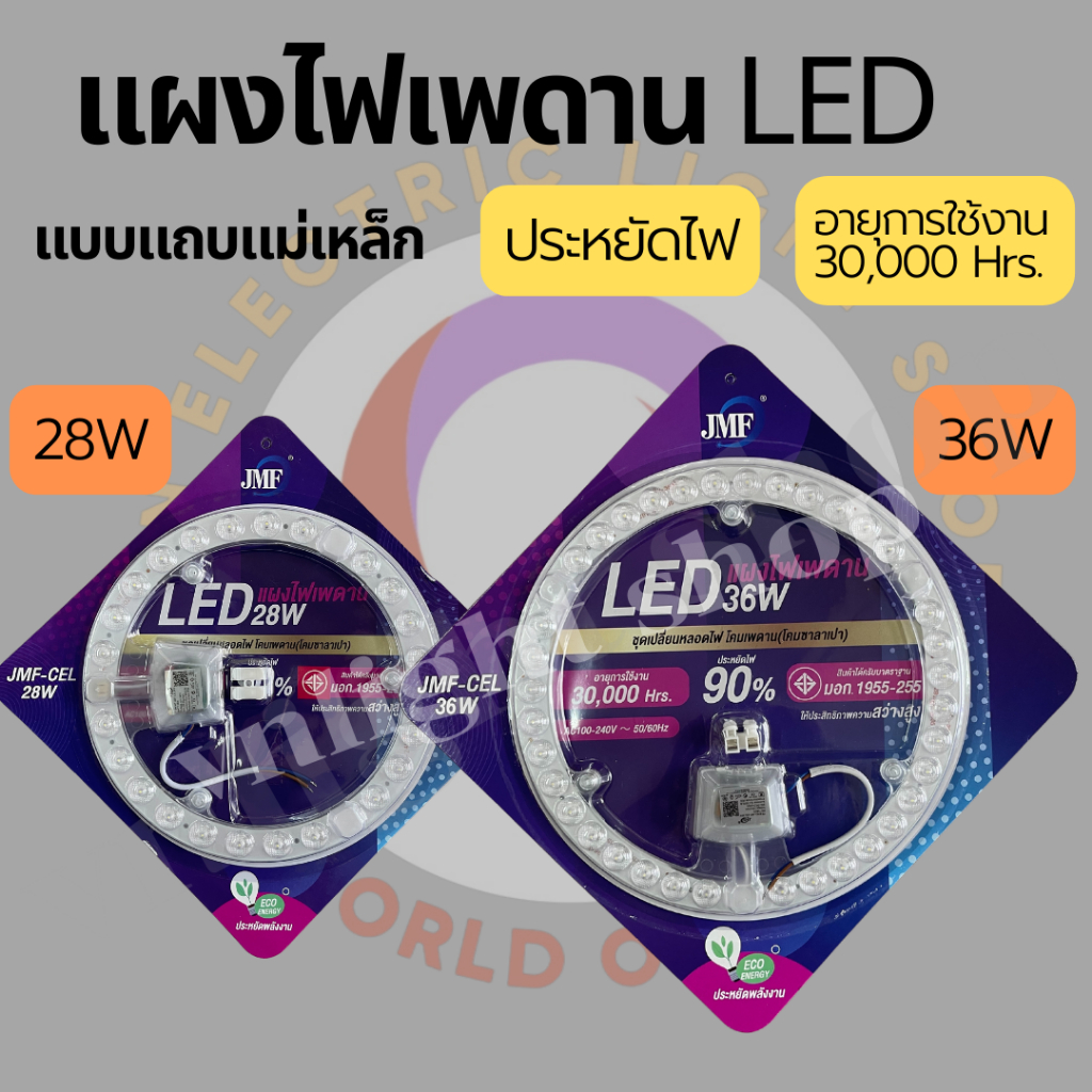พร้อมส่ง JMF โคมไฟเพดาน LED โคมไฟเพดานห้องนอน แผงไฟ led 28w 36w 48w แสงขาว 3แสง โคมไฟแม่หล็ก โคมไฟแม่เหล็กติดผนัง