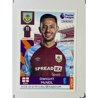 สติ๊กเกอร์สะสม Burnley fc PML football 2022 ของสะสมทีมฟุตบอล นักเตะ เบิร์นลีย์