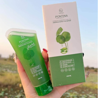 เจลล้างหน้าใบบัวบกพรทิน่า คลีนซิ่งเจลลดสิว PONTINA 100ML.