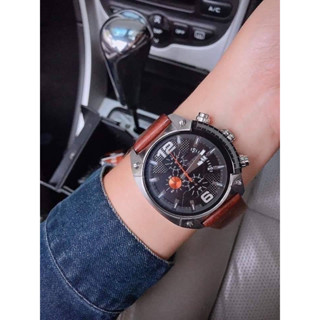 นาฬิกา DIESEL DZ4204 Chronograph Black Dial Brown Leather Mens Watch ของแท้