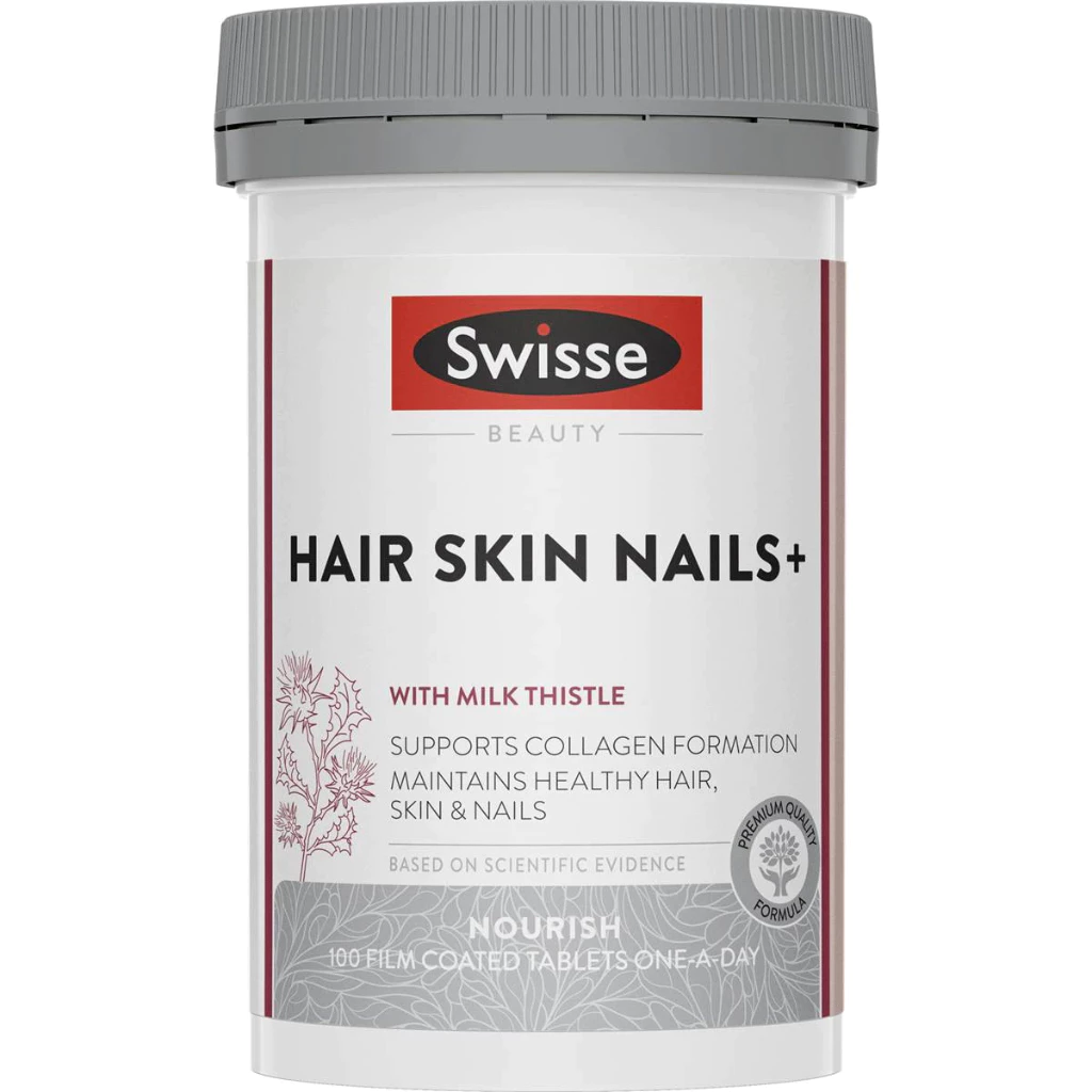 Swisse Hair Skin Nails+ วิตามินผมร่วง บำรุงผม ผิว และเล็บ EXP02/2028 60/100เม็ด thumbnail 3