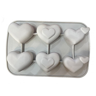 แม่พิมพ์ซิลิโคนรูปทรง หัวใจ 3 แบบ Heart shape Silicone Mold