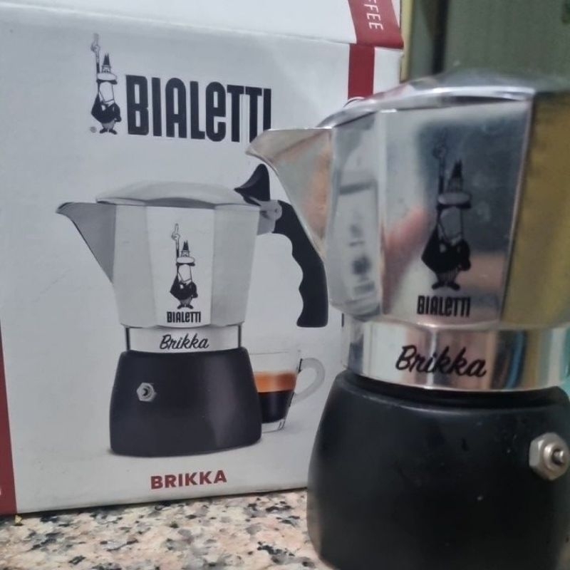 MOKAPOT // BIALETTI BRIKKA 2CUP **ของแท้ มือสอง***