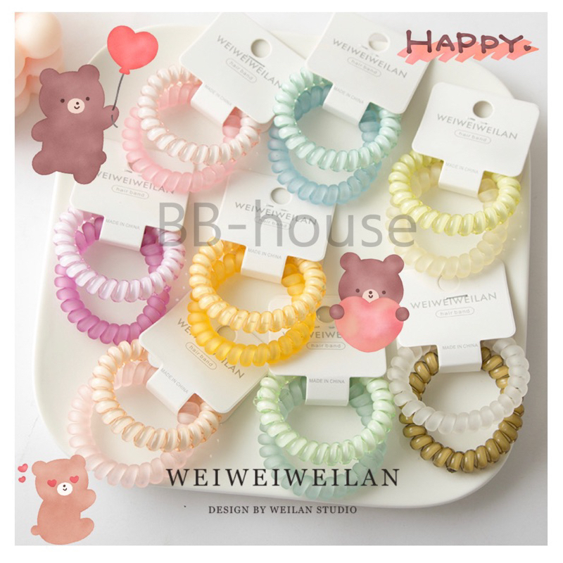 ยางรัดผมเกลียว 5 บาท ได้ 2 เส้น สีพาสเทล สไตล์เกาหลีสุดน่ารัก พร้อมส่งจากไทย