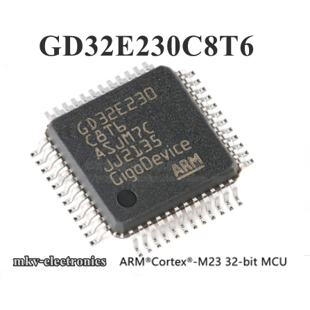 (1ตัว) GD32E230C8T6 , GD32E230 , 32-bit MCU ARM (รหัสสินค้า M03257) สินค้าพรีออเดอร์