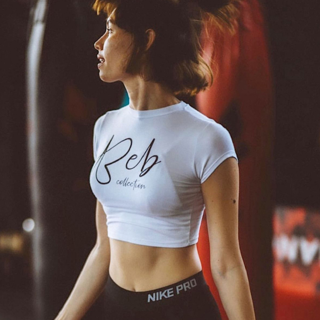 Bebcollection | Beb Logo Crop White | เสื้อครอป เสื้อยืด คร่อปขาว