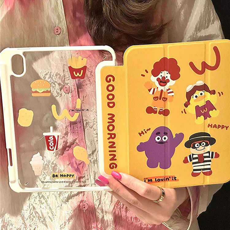 พร้อมส่ง เคสไอแพด Air6 ช่องใส่ปากกาขวา แมคโดนัลด์ Acrylic McDonald's เคส ipad Pro11 2024 MINI7 Air5