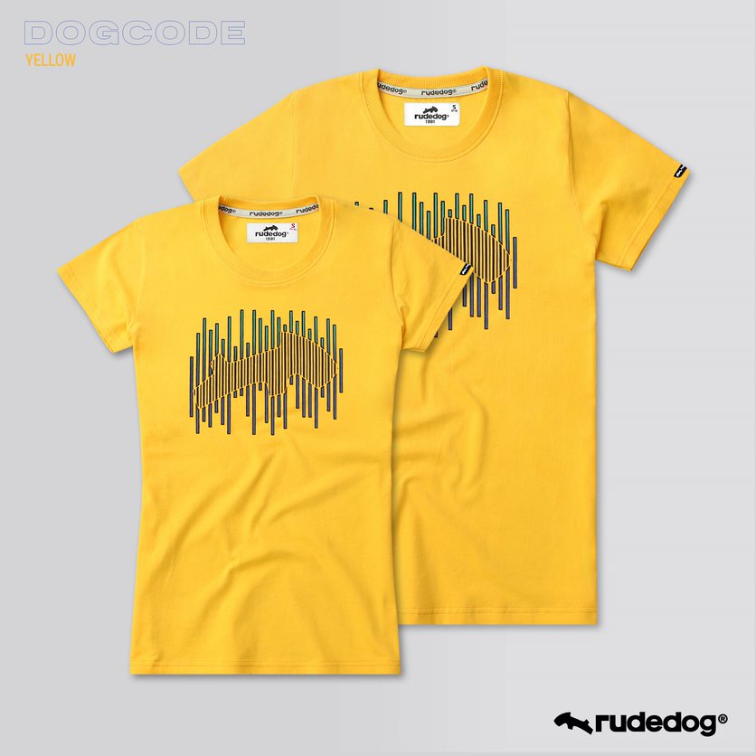 Rudedog เสื้อคอกลม หญิง ชาย สีเหลือง รุ่น Code
